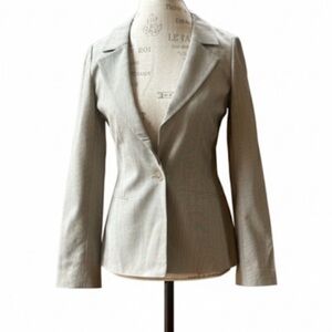 Giada Tan/Black Pinstripe Italian Jacket Size 40 Or US 4 Excellent Condition!